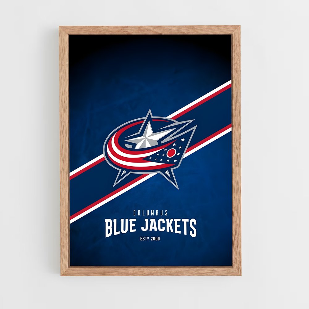 Poster Columbus blue – affiche Hockey sur glace (vue 4)